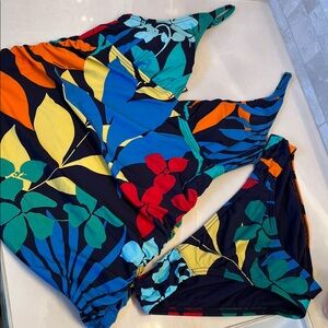 2-PC TOMMY🌴BAHAMA Tropical Floral Tankini & Bikini Set 🏊🏼‍♀️💦